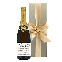 Personalised Grande Réserve Champagne in a gold gift box