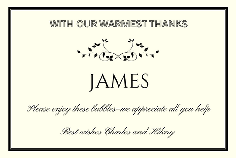 James Warmest Thanks Thank You
