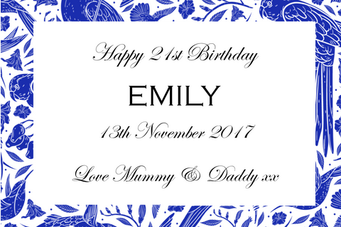 Emily Blue Parrot 21st Birthday