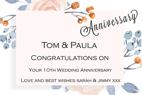 Tom & Paula 10th Wedding Anniversary