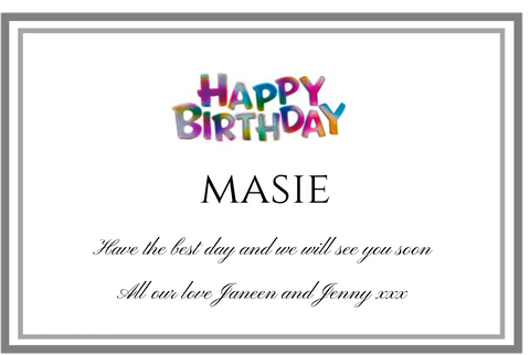 Masie Rainbow Birthday