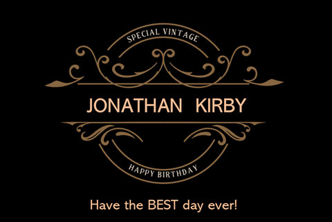 Special Vintage Black Birthday