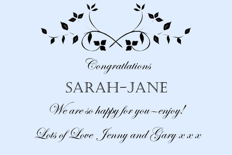 Blue Leaf Vine Congratulations