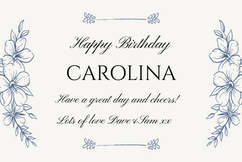 Carolina Blue Floral Birthday