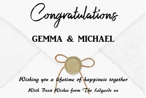 Gemma & Michael Wax Seal Congratulations
