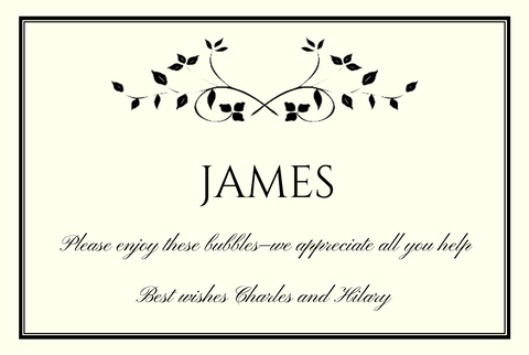 James Leaf Scroll Thank You