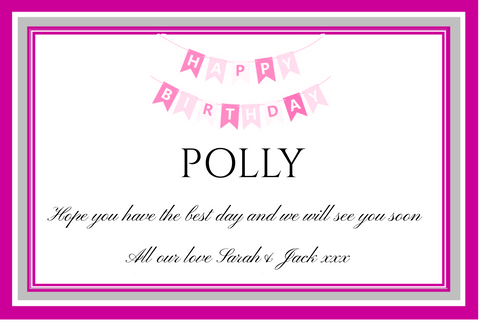 Polly Pink Bunting Birthday