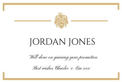 Jordan Jones Gold Crest Congratulations