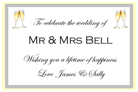 Champagne Flutes To Celebrate the Wedding Of
