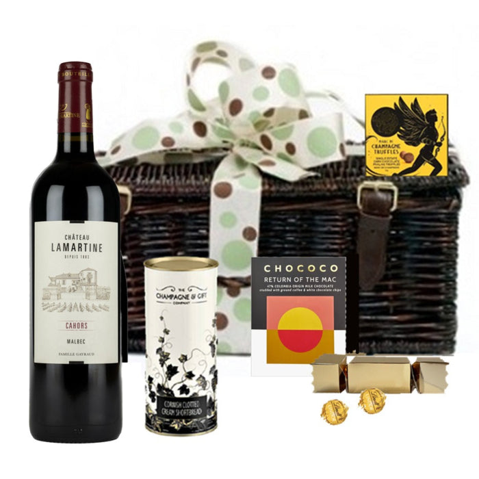 Personalised Red Wine & Chocolate Hamper - Malbec Gift