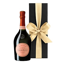 Laurent Perrier Rosé Champagne in luxury black gift box
