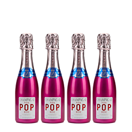 Personalised Pommery POP Pink Miniature Champagne Bottle