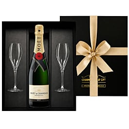 Moet Brut Imperial Champagne and Flutes Gift Box