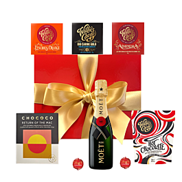 "Just For You" Moet Champagne Chocolate Box - Chocolate & Champagne Tasting Hamper