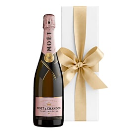 Moet Rose Imperial Champagne in White Gift Box