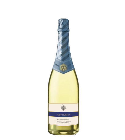 Personalised Non-Alcoholic Cava – Organic Alcohol-Free Sparkling Gift