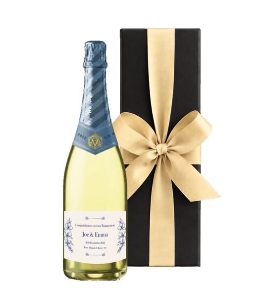Non-Alcoholic Cava – Black Presentation Box, 0% Organic Alcohol-Free