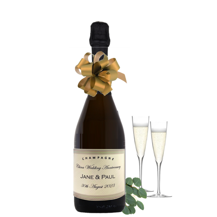 Personalised Anniversary Prosecco, Custom Label