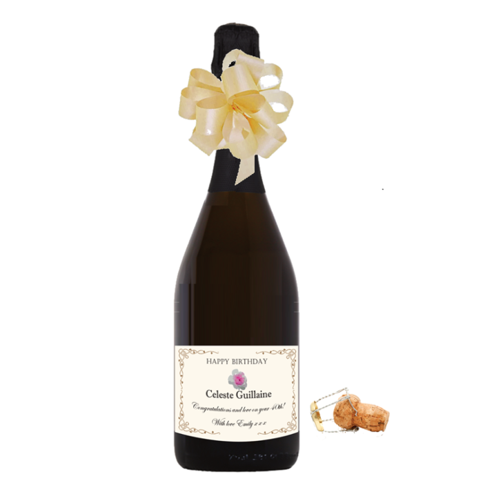 Personalised Happy Birthday Prosecco, Custom Label Gift