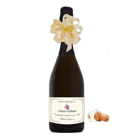 Personalised Happy Birthday Prosecco, Custom Label Gift