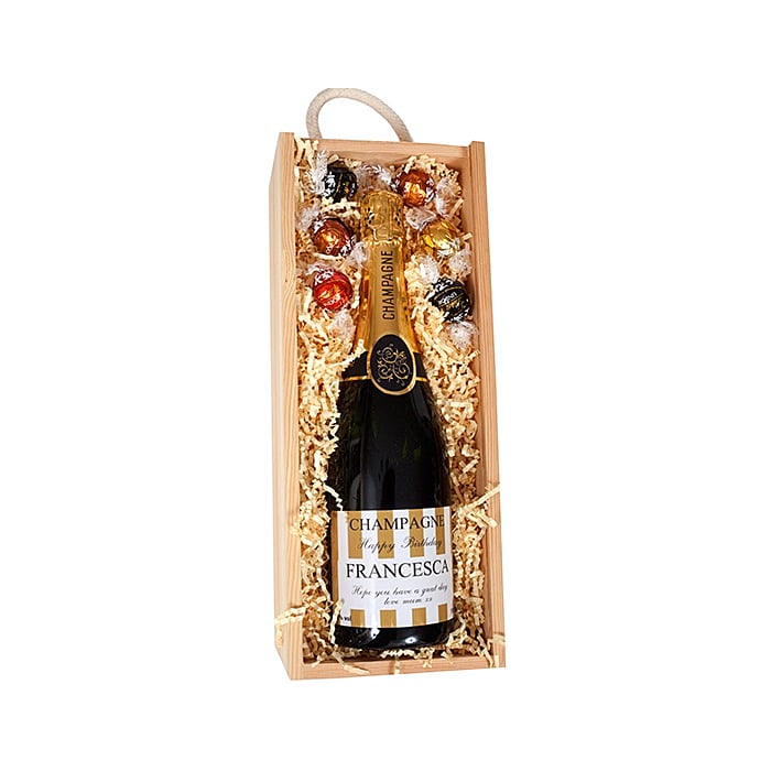 Personalised Champagne & Artisan Chocolate Gift Duo