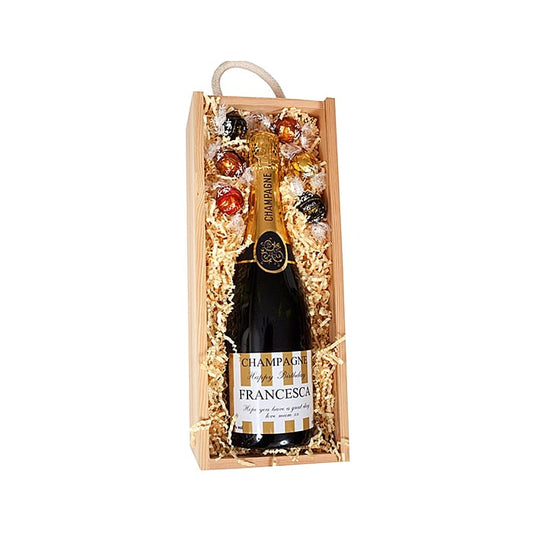 Personalised Champagne & Artisan Chocolate Gift Duo