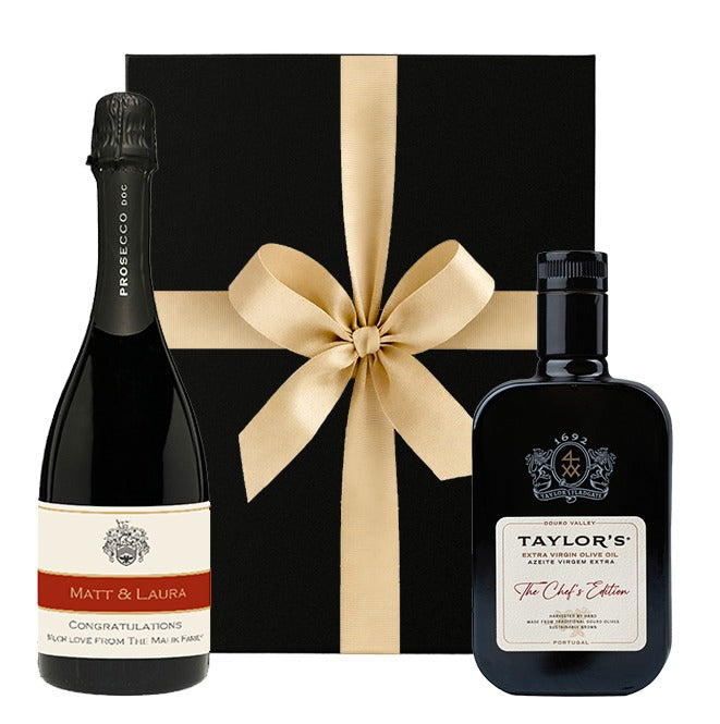 Personalised Prosecco & Chef's Edition Olive Oil Gift