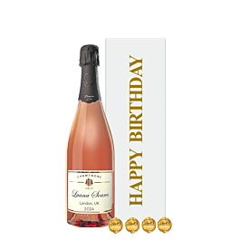 Personalised Rosé Champagne Birthday Gift Box