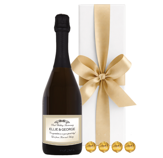 Personalised Prosecco & Swiss Truffles Gift Box