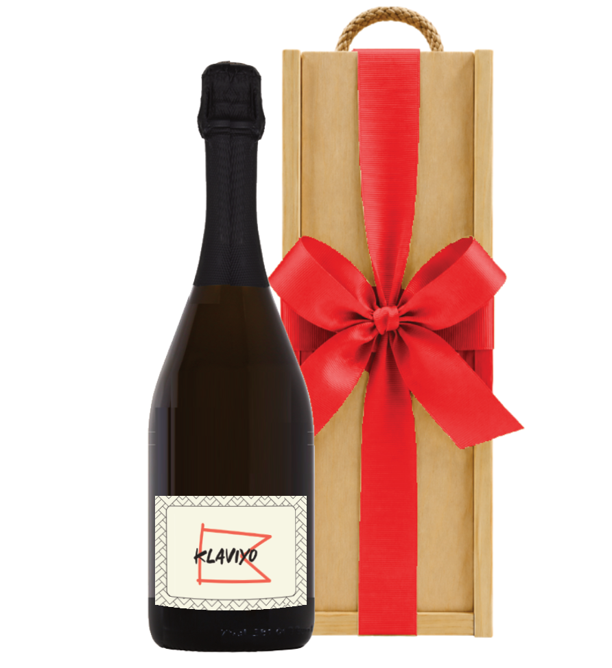 Corporate Branded Prosecco - Rope Handle Wooden Box