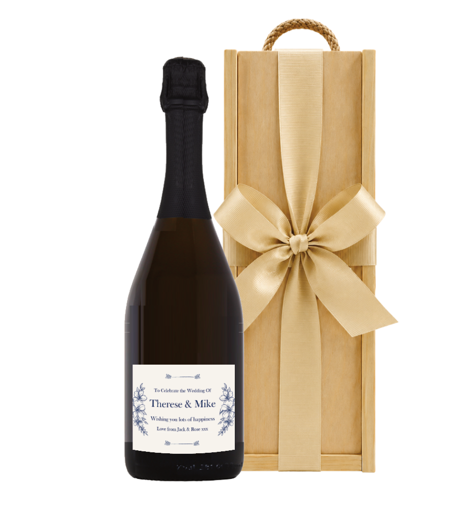 Personalised Prosecco in a Wooden Presentation Box