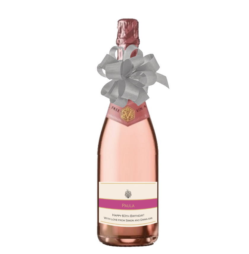 Personalised Non-Alcoholic Rosé Cava NV Sparkling