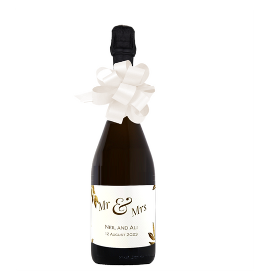 Personalised Mr & Mrs Prosecco Wedding Bottle