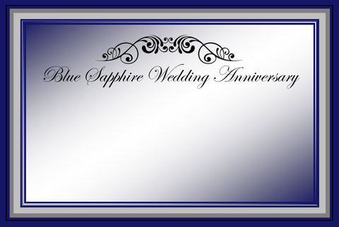 Blue Sapphire Anniversary
