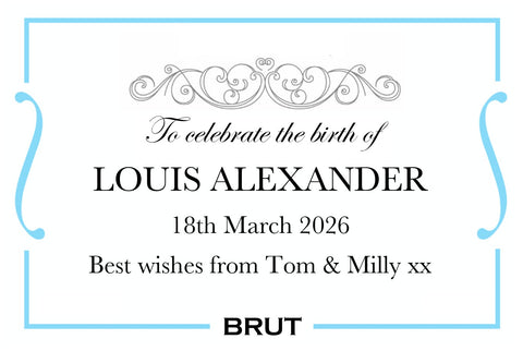 Classic Blue Border BRUT New Baby