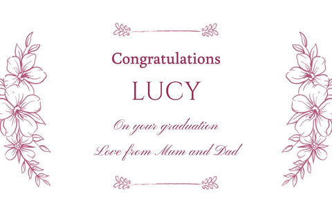 Pink Floral Congratulations Graduation