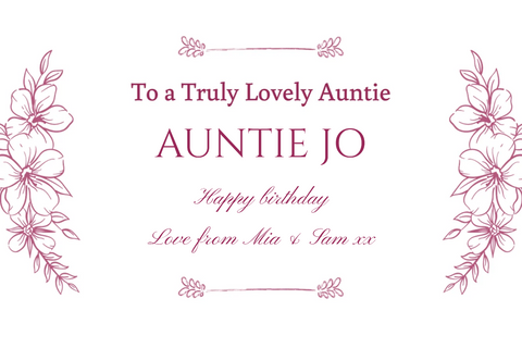 Pink Floral To a Truly Lovely Auntie