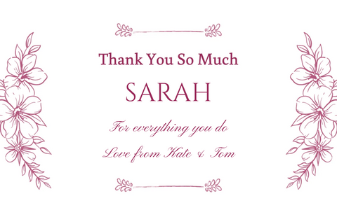 Pink Floral Thank You So Much