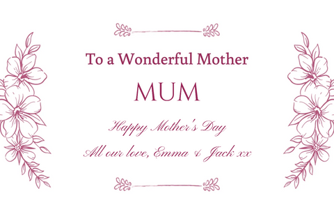 Pink Floral To a Wonderful Mother