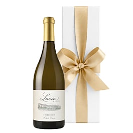 Pisoni Lucia Estate Cuvee Chardonnay wine gift in white box