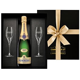 Pommery Grand Cru Vintage 2015 Champagne & Flutes Gift Box