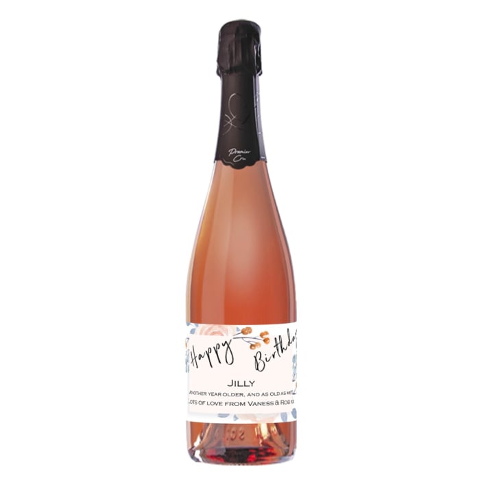 Personalised Premier Cru Rosé Champagne bottle