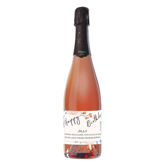 Personalised Premier Cru Rosé Champagne bottle