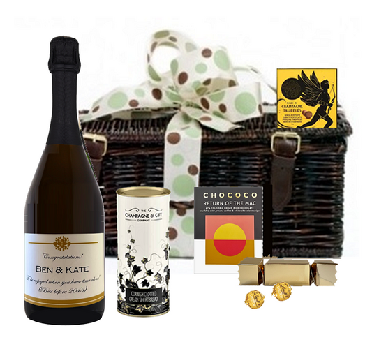 Personalised Prosecco & Chocolate Hamper