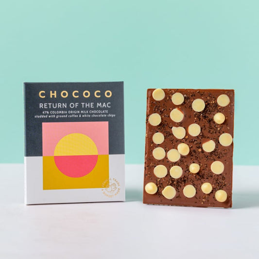 Crushed coffee chocolate bar included with the gift