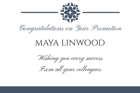 Slate Motif Congratulations on Your Promotion
