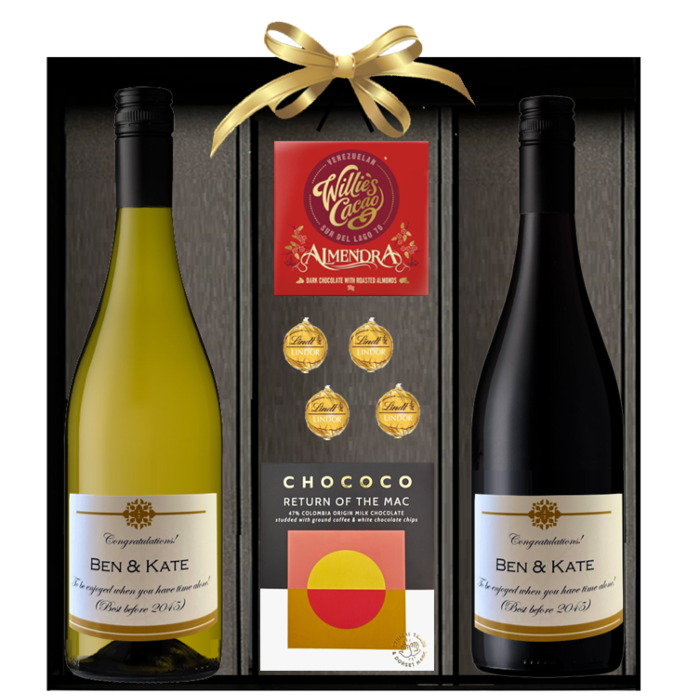 Personalised Thank You Wine Hamper - Fast UK Delivery