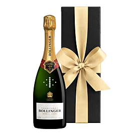 Bollinger Special Cuvée Champagne with crystal gem decoration in a black gift box