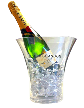 Moet Brut Imperial Champagne with Clear Ice Bucket