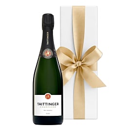 TAITTINGER Brut Reserve Champagne in White Gift Box